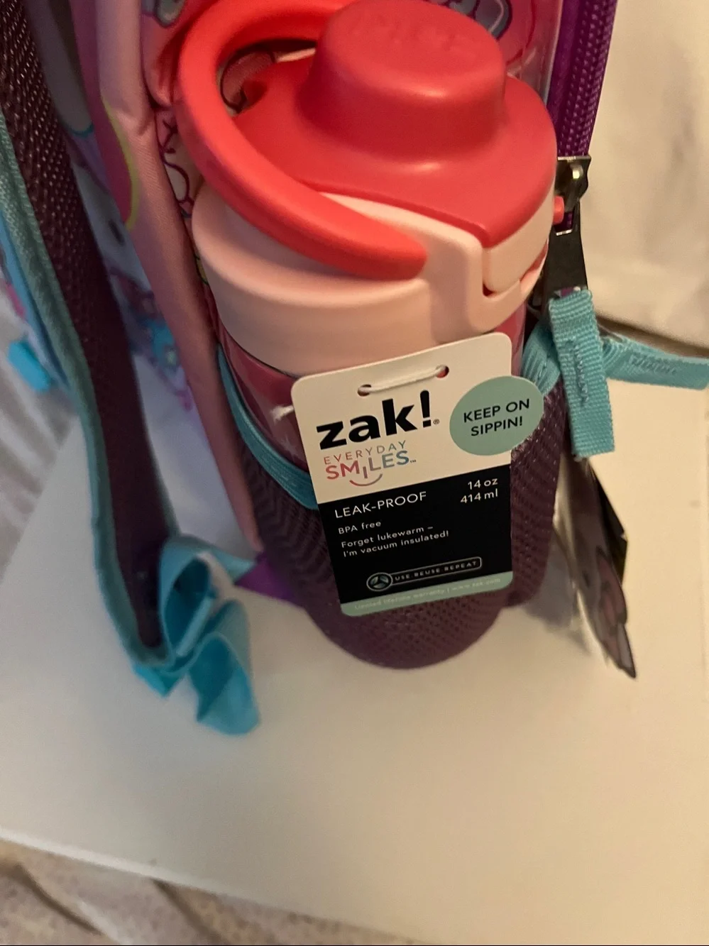 Hello Kitty Pink Purple Glitter Kids Backpack with Pastel Stars